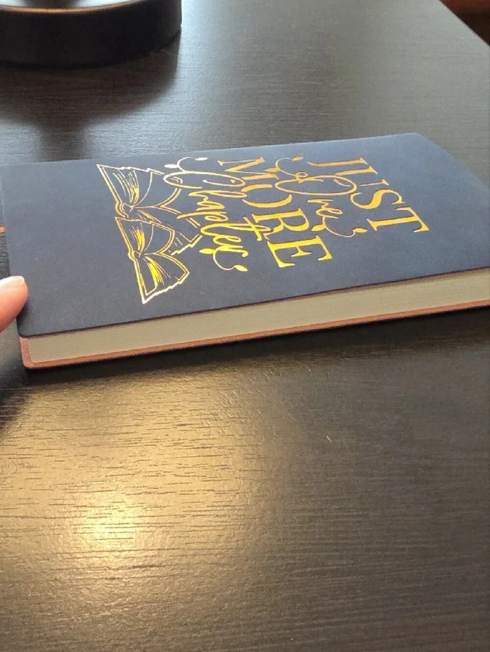 Just One More Chapter Blue Notebook with Gold Foil